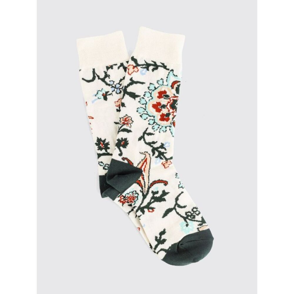 Sacai Women Sacai Floral Pattern Stretch-Cotton Calf-High Socks